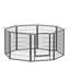 Cage pour chien avec cadre en fer forgé et ouvertures latérales-114701762