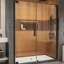 DreamLine Elegance-LS 63 3/4 - 65 3/4 po H x 72 po H porte de douche pivotante sans cadre en nickel brossé-122531088-121723722