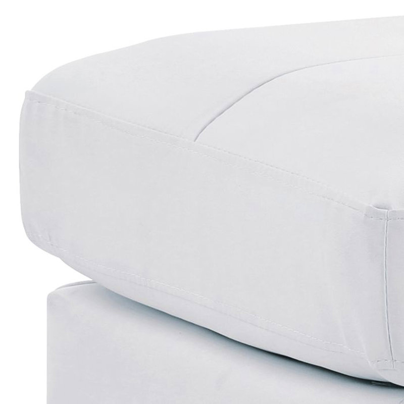 Blanc élégant, H 19 po x l 23 po x P 23 po, design décontracté, complémentaire à