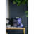 5.3X5.3X10" Valora Blue And White Square Lidded Jar