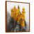 Toile avec cadre flottant brun