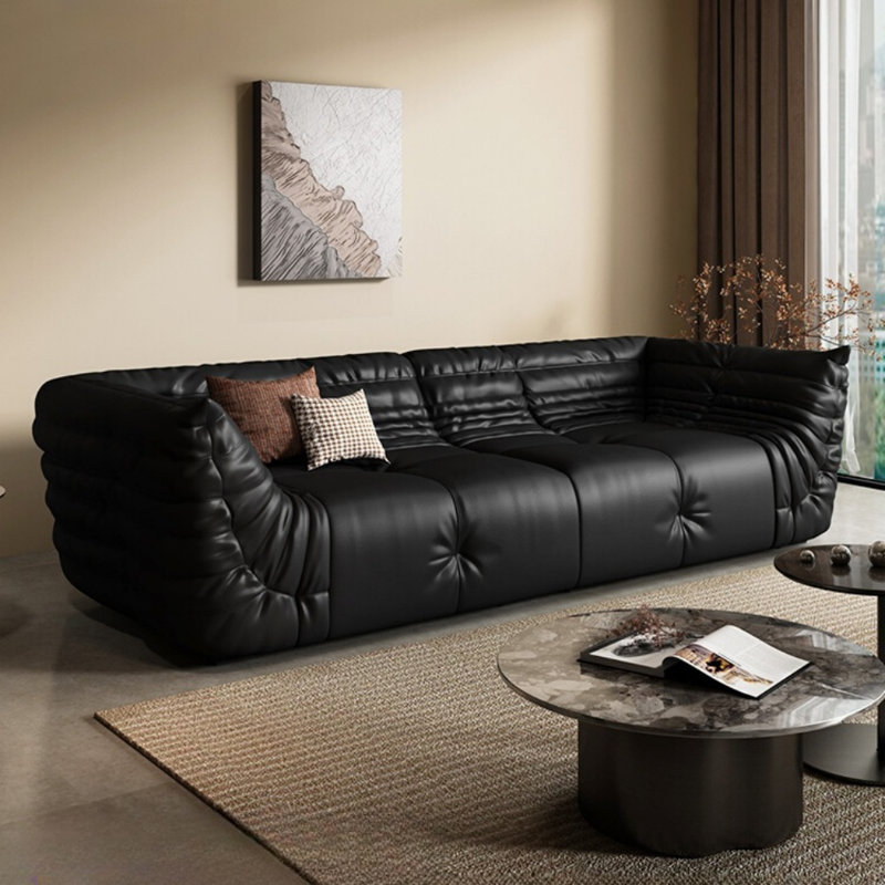 Black Creative Sofa, 25.98" H x 110.24" W x 37.4" D