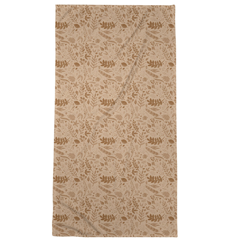Beach Towel, Medium Brown, Microfiber