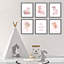 Delacerda «Be Kind, Be Graceful, Be Présent», ballerine florale, flamant rose, ensemble de 6 impressions sur papier