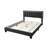 Charcoal Wool Queen Bed, Full Upholstered, No Box Spring, Built Led For Bedroom Fabric, Bedroom, Headboard, Spring
