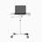 Techni Mobili White Sit To Stand Mobile Laptop Computer Stand With Height Adjustable And Tiltable Tabletop