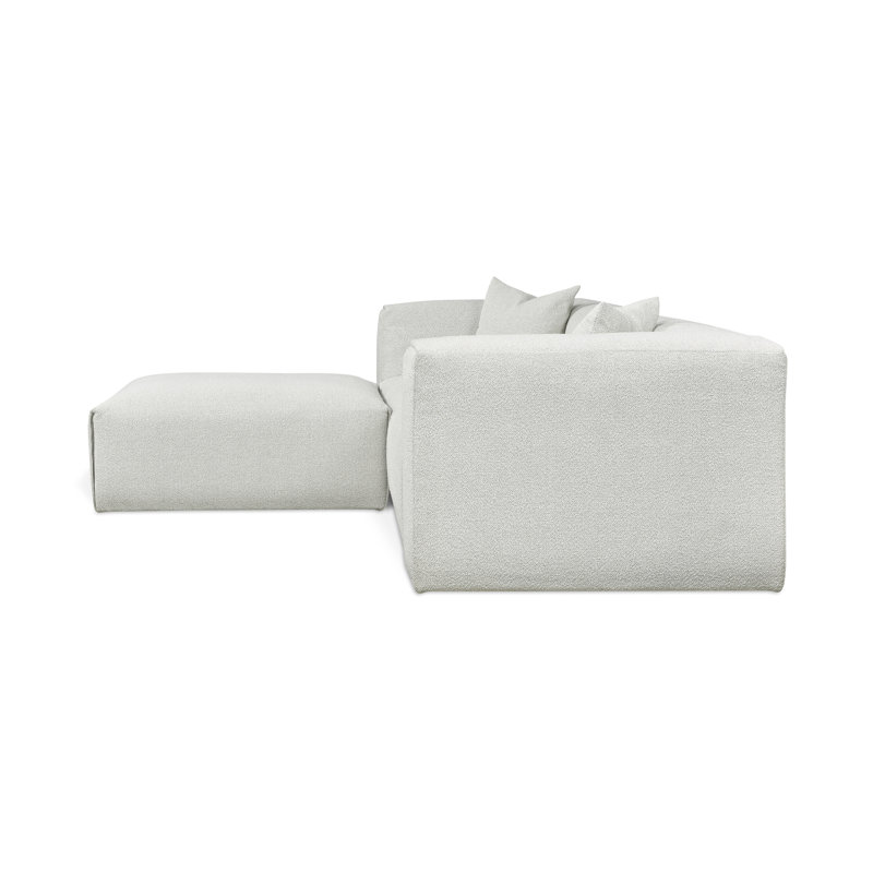 Nest Modular 3-PC Sectional, Fog Boucle