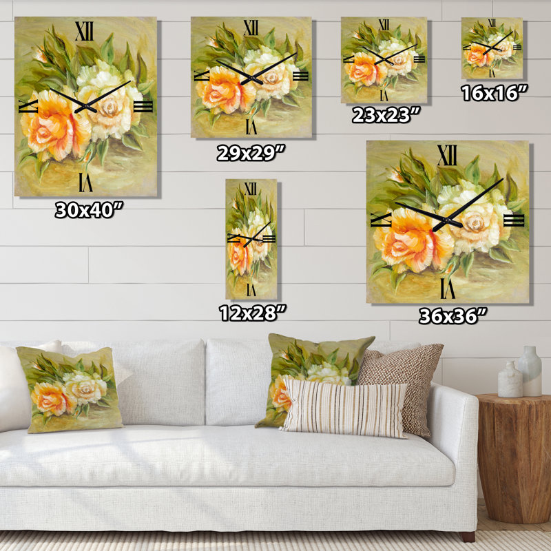 Horloge murale Vinage and Roses, Moyen
