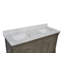 Ensemble de meuble-lavabo double 60 po avec armoire gris patiné et comptoir en marbre de Carrare-60643982-69261589