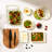 Kook Glass Storage Container Set, With Lids, Rectangular, Clear/sand, Set Of 3, (23.6 / 50.3 / 80 Oz)