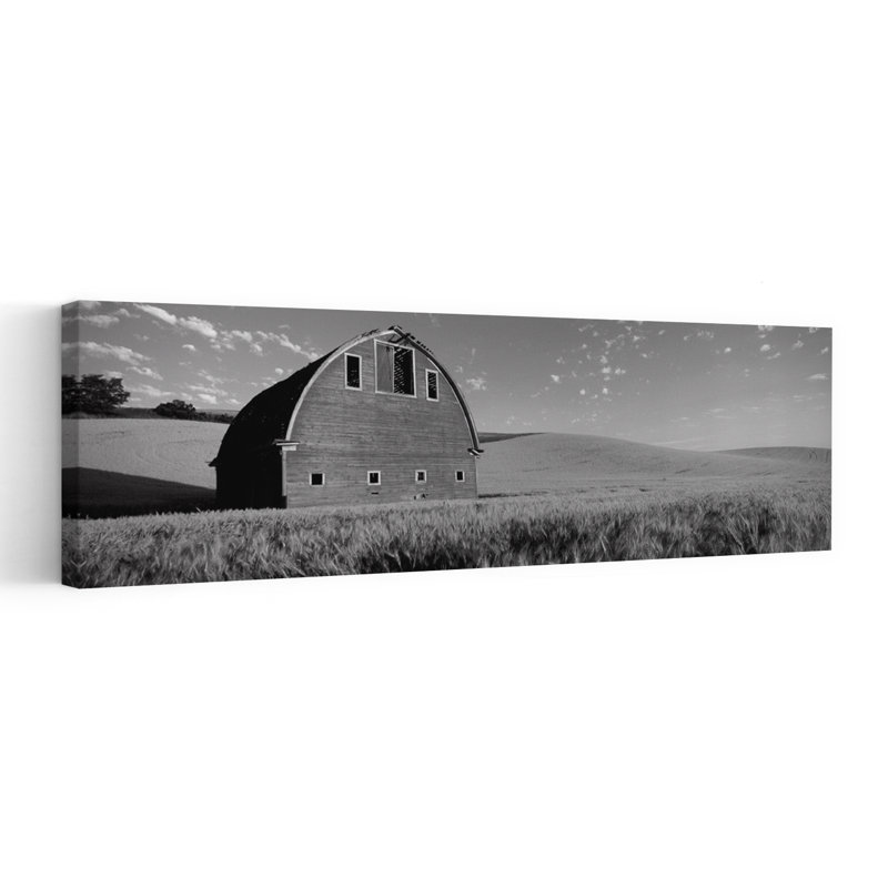Old Barn In A Wheat Field Palouse Whitman County Washington State USA by Dan Merkel - Wrapped Canvas Panoramic Print