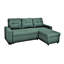 Canapé-lit modulaire convertible en forme de L, mobilier d'appartement élégant, canapé-lit escamotable pour petits espaces et salons, vert bleuâtre-1941141599