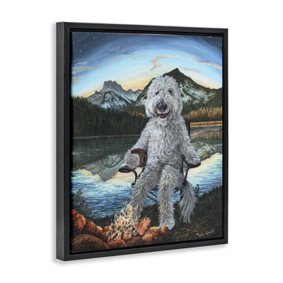 Chien par Campfire Landscape