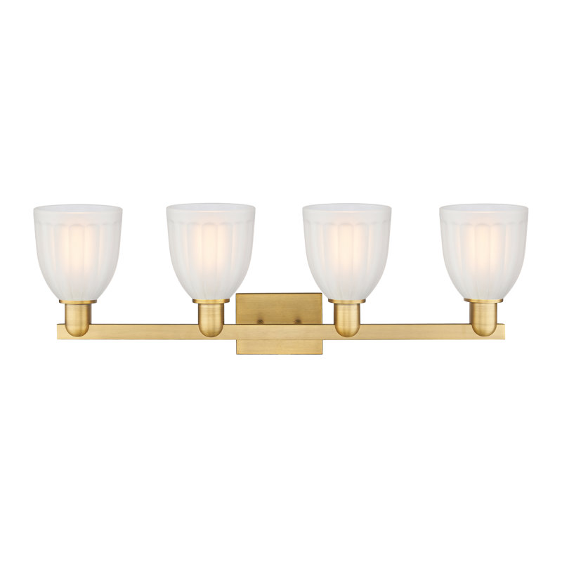 Luminaire pour salle de bain 4 lumières Arcadia - Brookfield, Laiton brossé