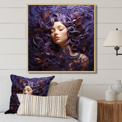 " Woman Yoga Nidra In Purple "