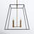 4 Light Large Open Frame Foyer Lantern in Transitional, Industrial Style Geometric Chandelier