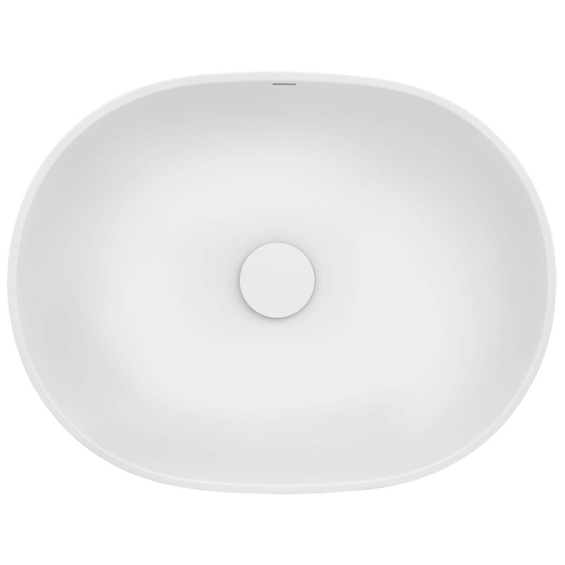 Oval Vessel Bathroom Sink, White