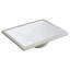 White Rectangular Undermount Bathroom Sink With Overflow