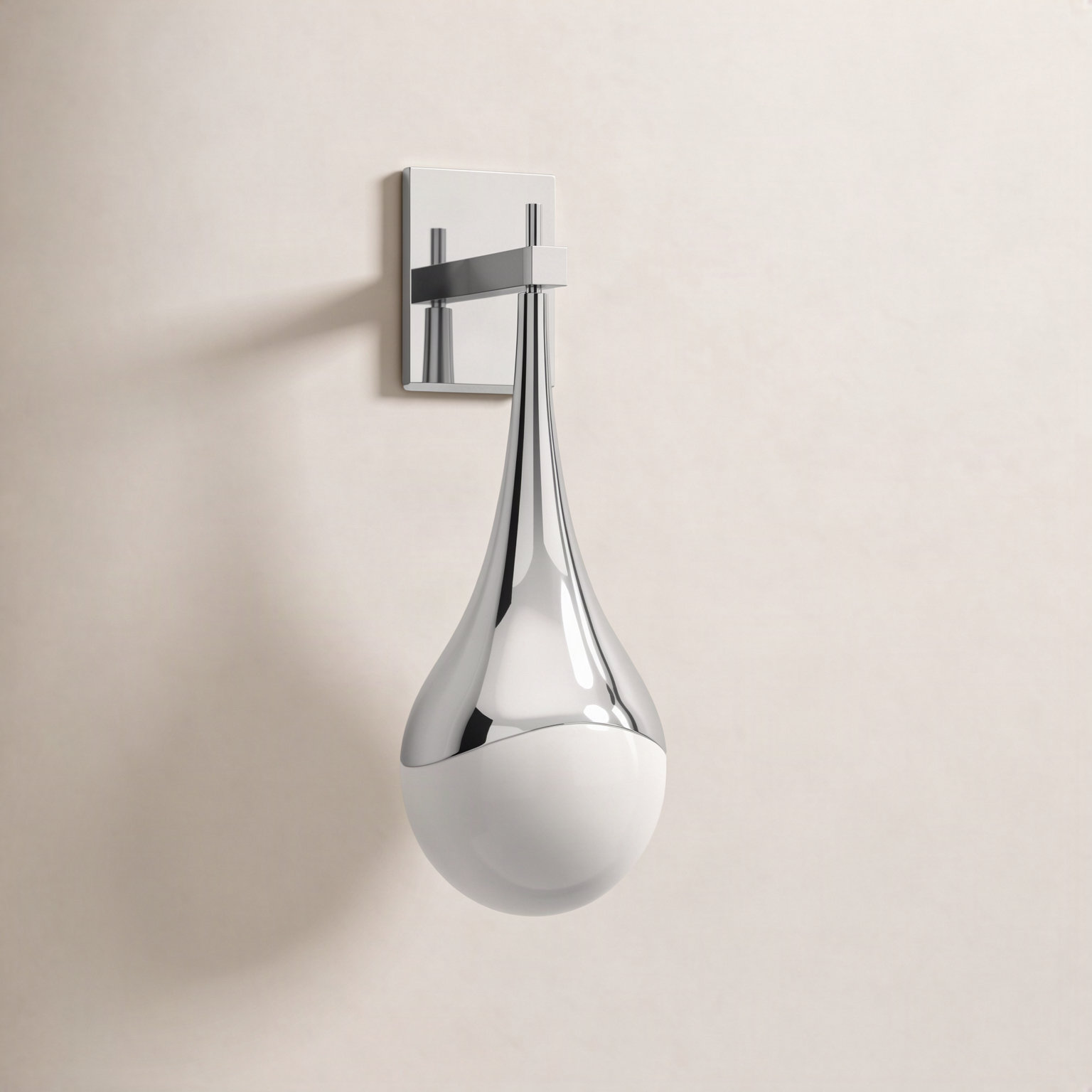 Algiers Single Light Armed Sconce, Polished Nickel