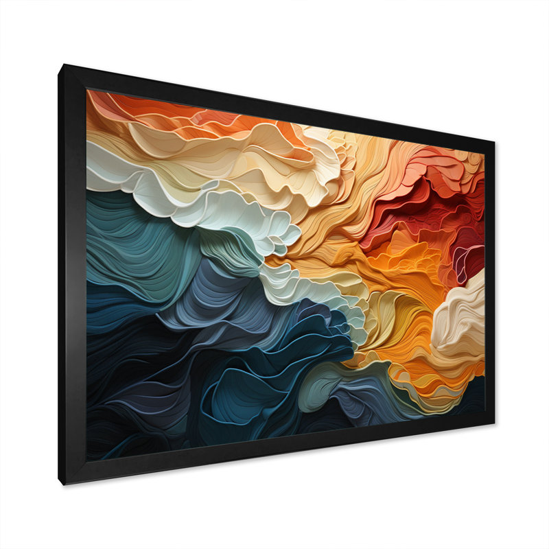 Biomorphism Forms V On Canvas Print, Black Single Picture Framed, 30" H x 40" W x 1.5" D