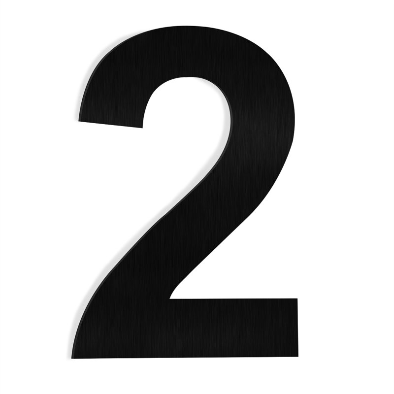 Matte Black Stainless Steel House Number 6"