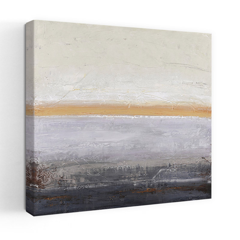 Horizon 2, art abstrait contemporain, H 18 po x l 18 po