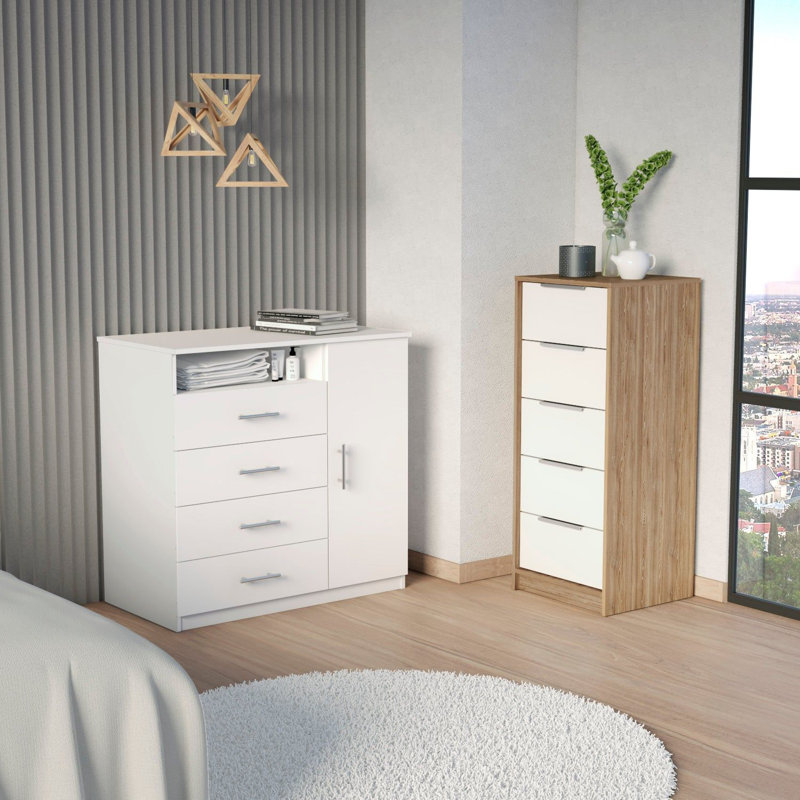 Piece Bedroom Set, White/Pine