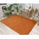 Alfa Rich Aron Solid 7 Plain Burnt Orange Washable Woven Cotton Area Rugs for Living Room Bedroom Kitchen