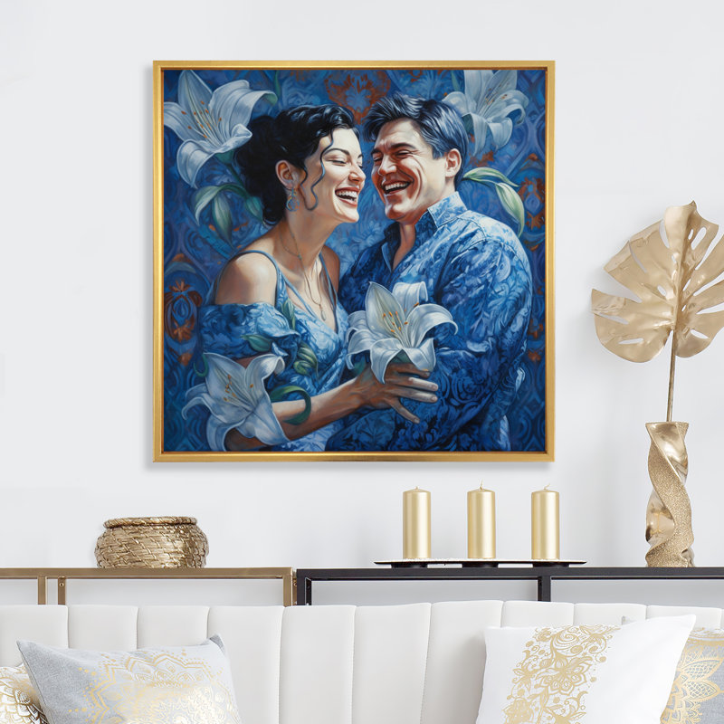 «Beautiful Couple mexicain amoureux», reproduction d'art sur toile romantique, H 24 po x l 24 po x P 1 po