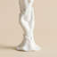 Vase moderne en céramique blanc à main, bouquet de fleurs sculpturales