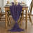 Boho Cheesecloth Gauze Purple Wedding Table Runner, 120 Inch Seasonal Christmas Winter Fabric Kitchen Dining Holiday Table Decor For Home Party Indoor