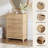 Fluted Design 5 Drawers Dresser, Tall Wooden Chest Of Drawers With Metal Handles-1962035807