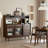 59.06"Solid Wood Pine brown Sideboard