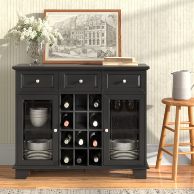 Rafaan Buffet Server Sideboard Cabinet with Wine Storage