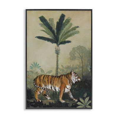 «King of Jungle Tiger», art de la giclée encadrée par Julia Purinton