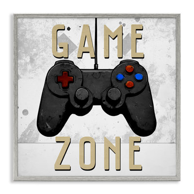 Game Zone Control Framed Giclee, design by Kim Allen