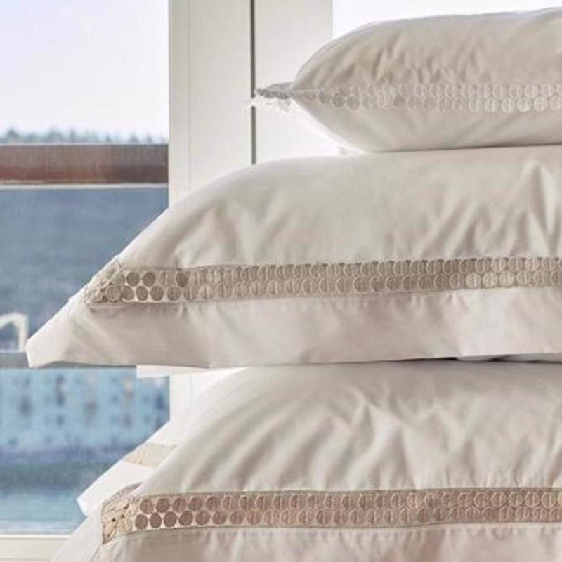 Magnolia 100% Cotton Percale pillowcases (pack 2 un), white-white, King