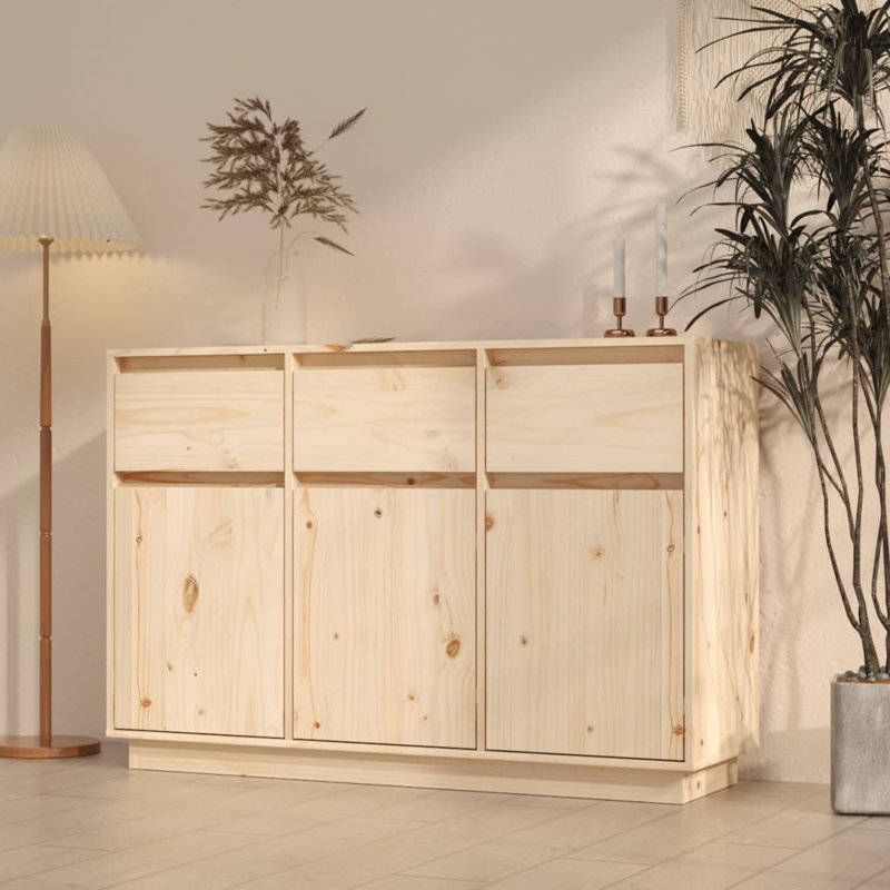 Ireene 111cm Solid Wood Sideboard, Natural