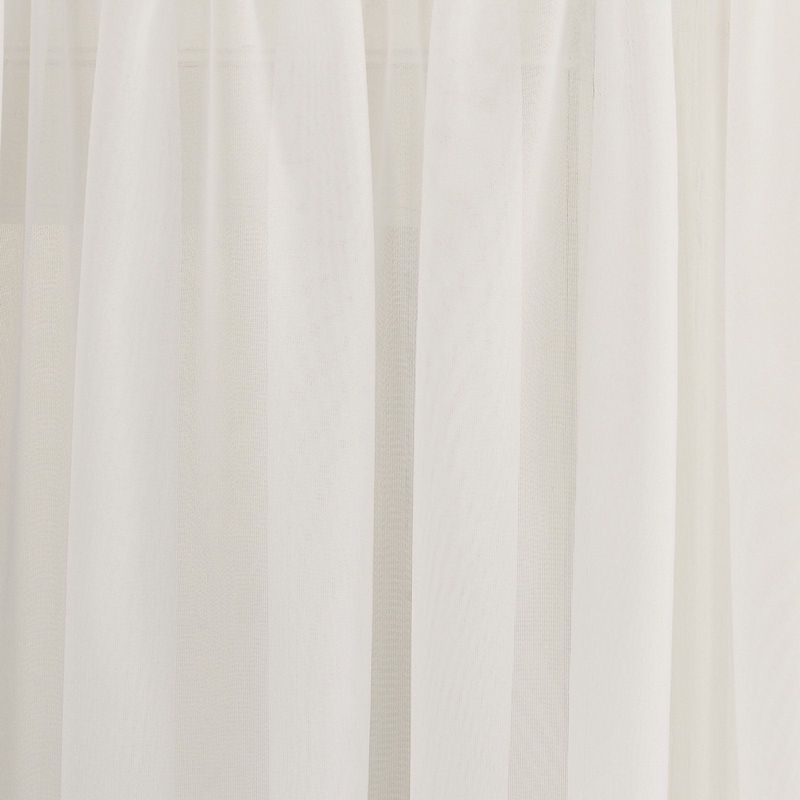 Polyester Sheer Tab Top Curtain Panel, 59"W x 63"L, Eggshell