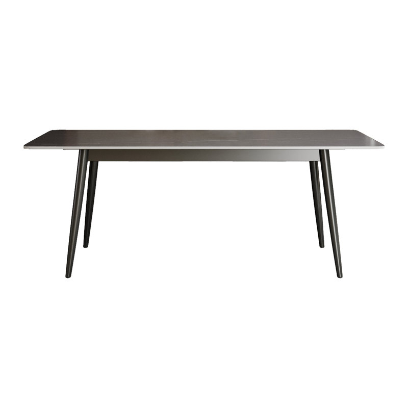 Metal Base Dining Table, Grey, 75 cm x 160 cm x 70 cm