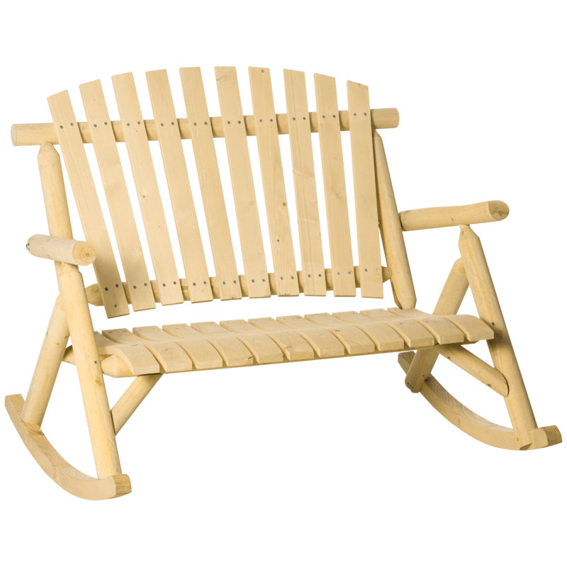 Chaise berçante en bois rustique Comfort