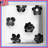 Black White Flowers Quilted Bedspread All Sizes-126083497