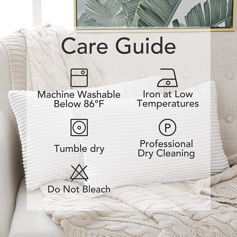 Bright White Corduroy Euro Pillow Covers Set of 2