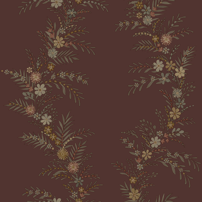 Papier peint Posy Cranberry