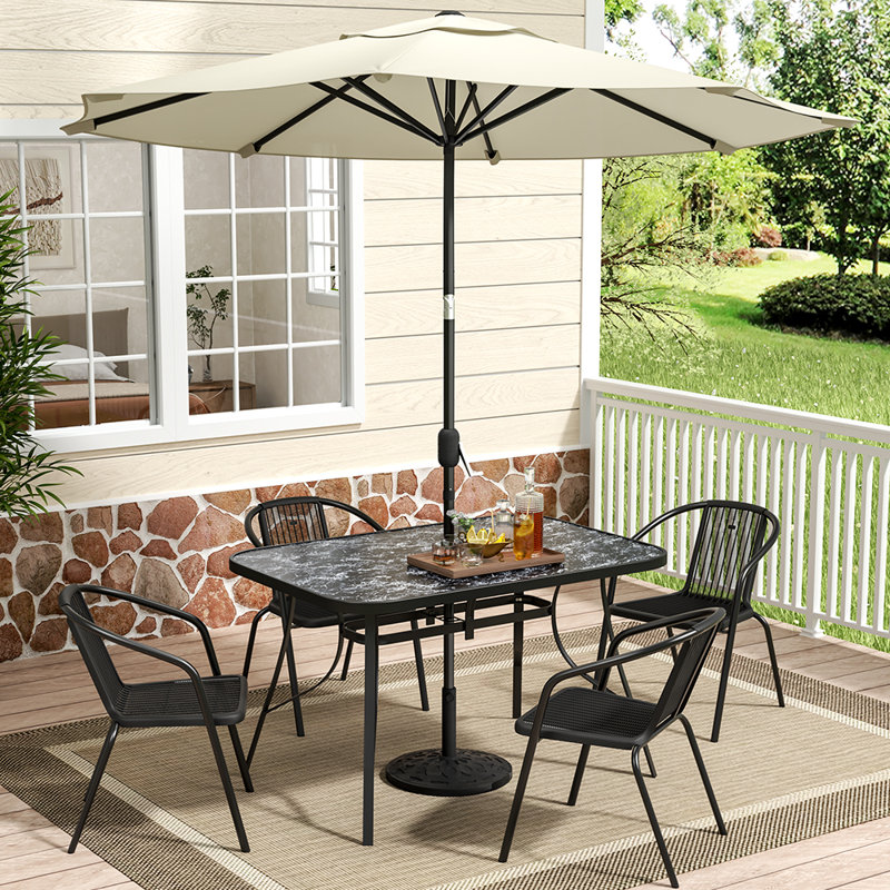 Rectangular Outdoor Dining Table, 72cm H x 120cm W x 80cm D