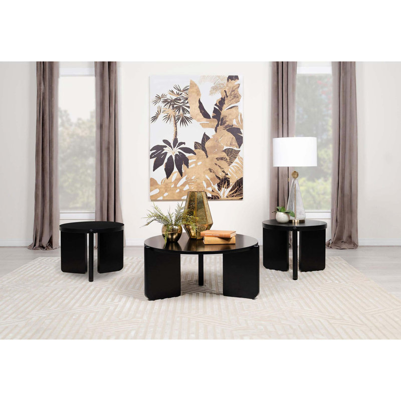 Lansing Black 3-piece Coffee Table Set