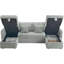 Canapé modulaire escamotable avec rangement en forme de U Rafael