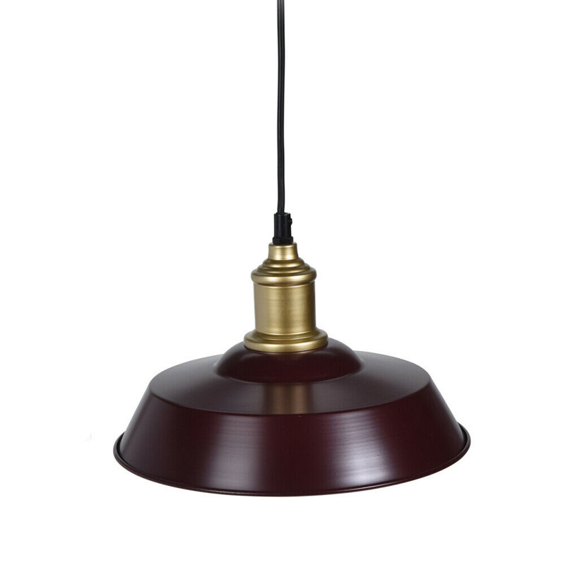 Occoquan 1 - Light Black Single Pendant, Burgundy
