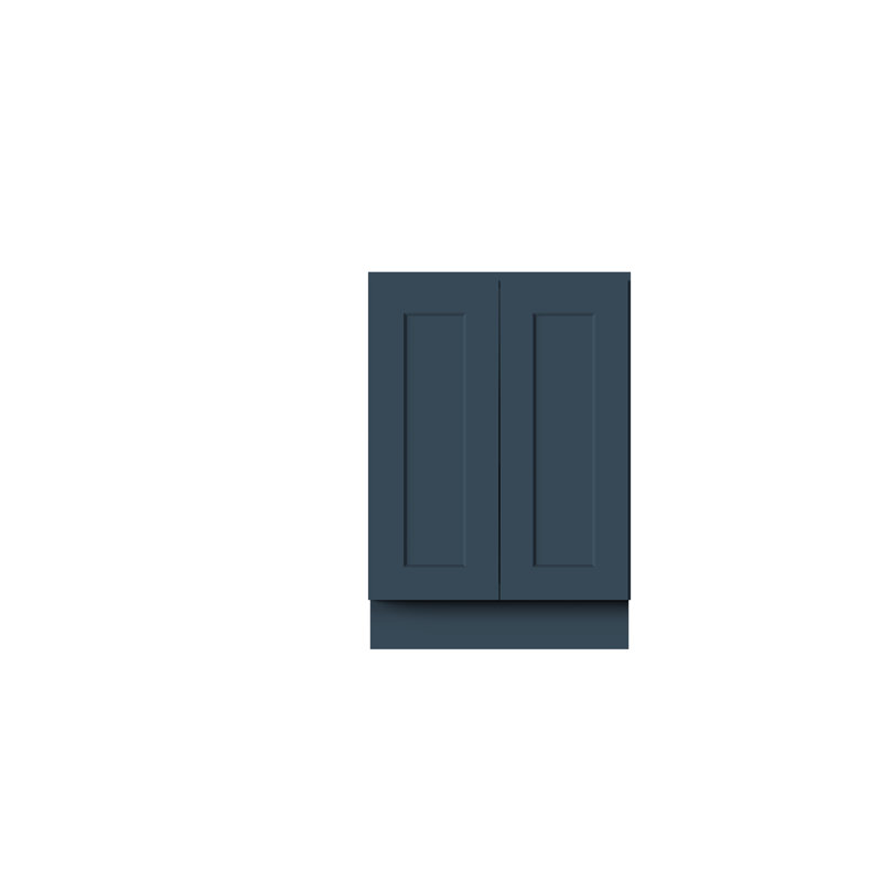 Armoire de base double à portes pleine grandeur de style Shaker de DL Cabinetry (prête à assembler) l 24 po x H 34,5 po x P 24 po