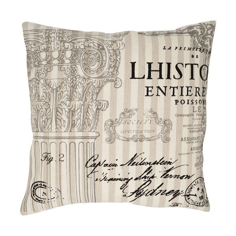 Suzanne Ramie Cotton Throw Pillow, 22"